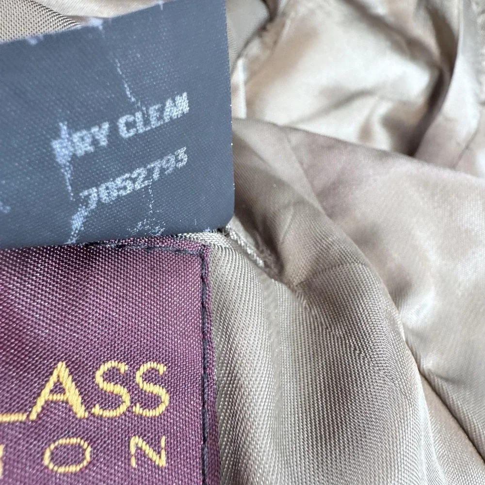 VTG Business Class Collection Blazer Mens 42R Brown Elbow Patches Sport Coat